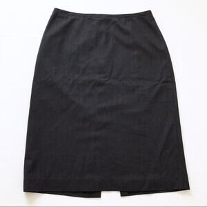 Banana Republic Dark Grey Wool Blend Lined Skirt